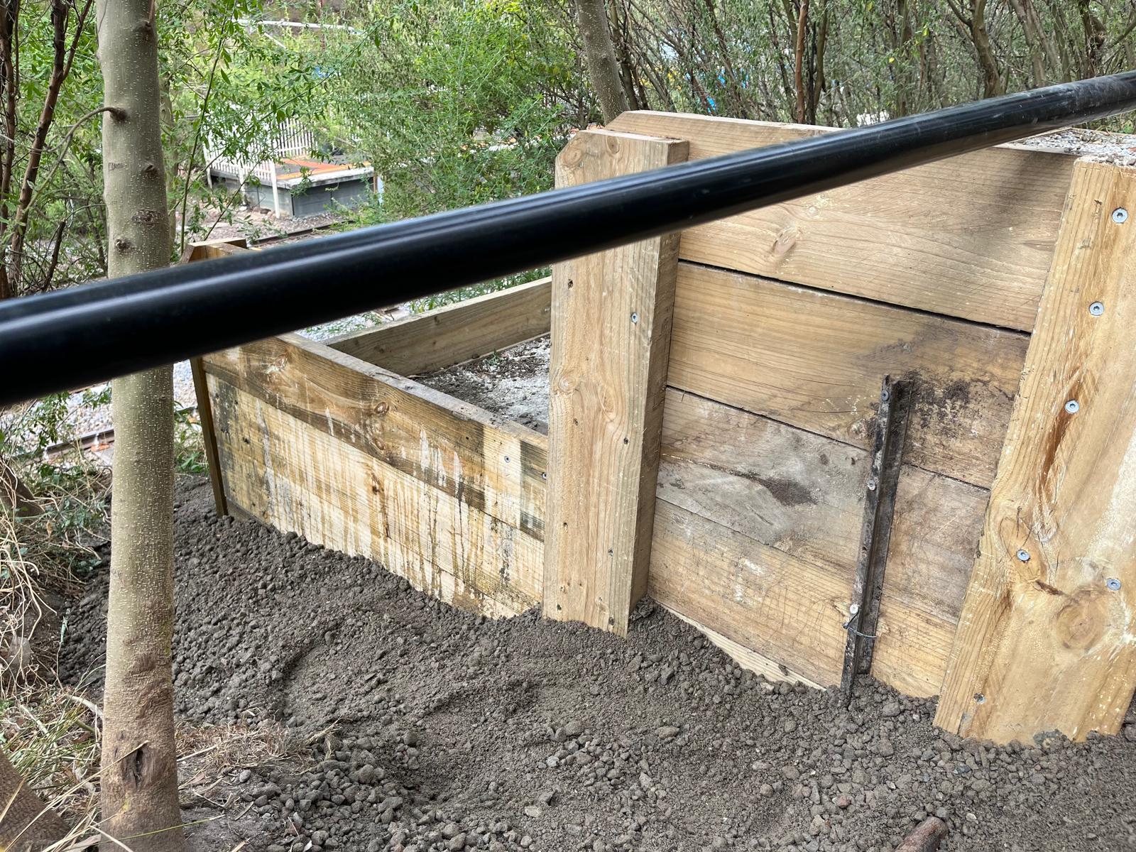 Fencing installation along corridor