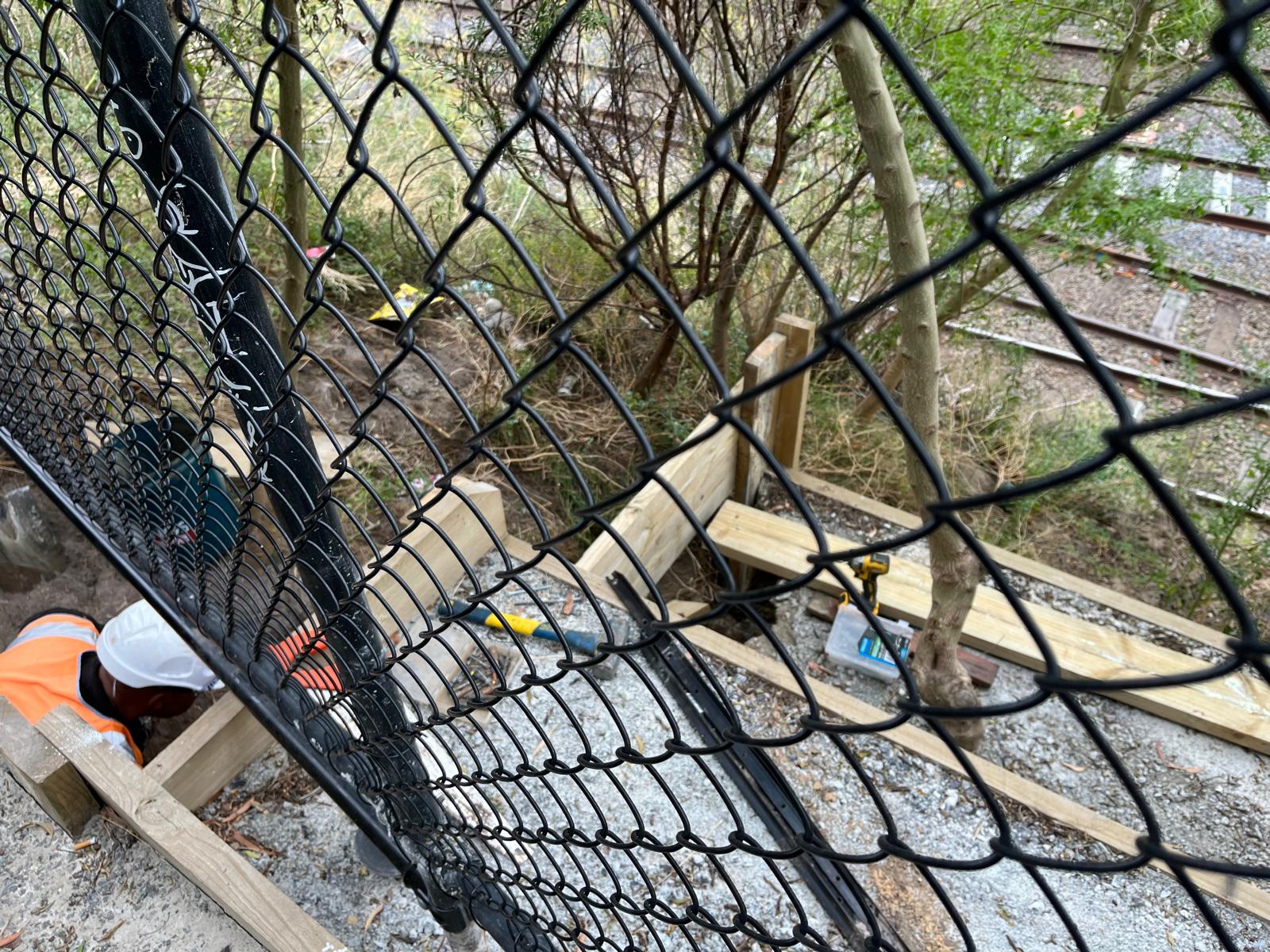 Completed fencing project